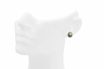 Kolczyki sztyfty z zielonym bursztynem bałtyckim srebro 925 styl vintage - 8