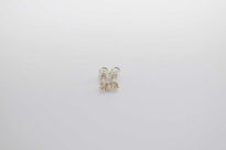 Małe Kolczyki Kwarc Dymny Fasetowany Sztyft Srebro 925 - 18