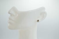 Małe Kolczyki Kwarc Dymny Fasetowany Sztyft Srebro 925 - 12