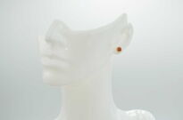 Kolczyki Sztyft Bursztyn Bałtycki Srebro Pozłocone 925 Mini - 3