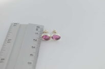 Kolczyki Różowy Turmalin Rubelit Srebro 925 Rękodzieło - 10