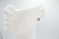 Kolczyki Różowy Turmalin Rubelit Srebro 925 Rękodzieło - 9