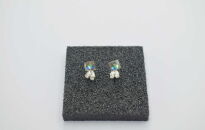 Kolczyki multikolorowe kostki, kryształ subtelny blask srebro 925 - 3