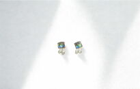 Kolczyki multikolorowe kostki, kryształ subtelny blask srebro 925 - 6