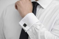 Srebrne spinki do mankietów z onyksem – klasyczna elegancja - 3