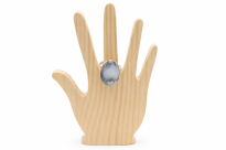 Pierścionek ze srebra 925 z agatem dendrytowym unikat r. 17 - 2