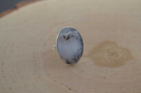 Pierścionek ze srebra 925 z agatem dendrytowym unikat r. 17 - 3