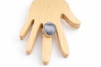 Pierścionek ze srebra 925 z agatem dendrytowym unikat r. 17 - 8