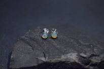 Malutkie Kolczyki Sztyft Naturalny Opal z Etiopii Srebro 925 - 3