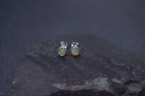 Malutkie Kolczyki Sztyft Naturalny Opal z Etiopii Srebro 925 - 11