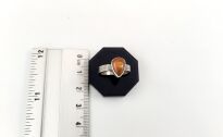Pierścień Opal Pomarańczowy z Etiopii r.9 Srebro 925 - 15