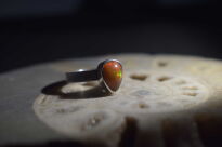 Pierścień Opal Pomarańczowy z Etiopii r.9 Srebro 925 - 10