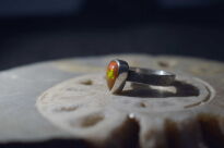 Pierścień Opal Pomarańczowy z Etiopii r.9 Srebro 925 - 12