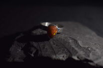 Pierścień Opal Pomarańczowy z Etiopii r.9 Srebro 925 - 13