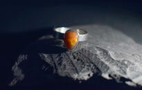 Pierścień Opal Pomarańczowy z Etiopii r.9 Srebro 925 - 3