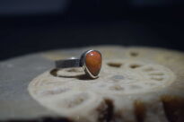 Pierścień Opal Pomarańczowy z Etiopii r.9 Srebro 925 - 6