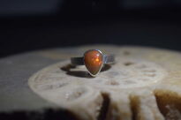 Pierścień Opal Pomarańczowy z Etiopii r.9 Srebro 925 - 8