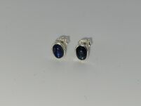 Kolczyki srebrne 925 sztyfty z cyjanitem kianitem niebieskie minimalistyczne - 11