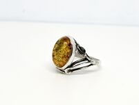 Pierścionek z Bursztynem Srebro 925 - 4