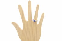 Pierścionek z tanzanitem fasetowanym 1 ct srebro 925 ręcznie wykonany r.11 - 10