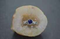 Pierścionek z tanzanitem fasetowanym 1 ct srebro 925 ręcznie wykonany r.11 - 11