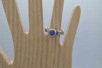 Pierścionek z tanzanitem fasetowanym 1 ct srebro 925 ręcznie wykonany r.11 - 12