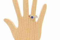 Pierścionek z tanzanitem fasetowanym 1 ct srebro 925 ręcznie wykonany r.11 - 14
