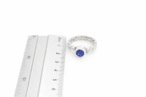 Pierścionek z tanzanitem fasetowanym 1 ct srebro 925 ręcznie wykonany r.11 - 15
