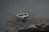 Pierścionek z tanzanitem fasetowanym 1 ct srebro 925 ręcznie wykonany r.11 - 3