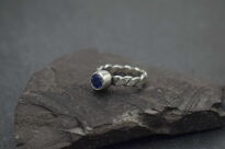 Pierścionek z tanzanitem fasetowanym 1 ct srebro 925 ręcznie wykonany r.11 - 5