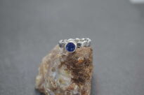 Pierścionek z tanzanitem fasetowanym 1 ct srebro 925 ręcznie wykonany r.11 - 9