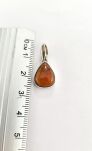 Malutki Wisiorek Ciemny Pomarańczowy Opal Etiopia Srebro 925 - 9