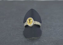 Srebrny pierścionek z cytrynem – rozmiar 16 Srebro 925 - 10