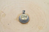 Prawdziwy cytryn naturalny Jelenia Góra srebrny wisior 925 ręcznie szlifowany - 7