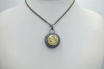 Prawdziwy cytryn naturalny Jelenia Góra srebrny wisior 925 ręcznie szlifowany - 14