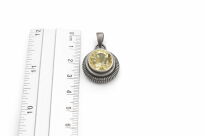 Prawdziwy cytryn naturalny Jelenia Góra srebrny wisior 925 ręcznie szlifowany - 15