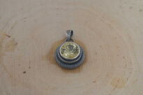 Prawdziwy cytryn naturalny Jelenia Góra srebrny wisior 925 ręcznie szlifowany - 13