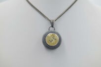 Prawdziwy cytryn naturalny Jelenia Góra srebrny wisior 925 ręcznie szlifowany - 8