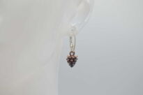 Kolczyki srebrne szyszki oksydowane zapięcie angielskie rękodzieło - 5