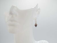 Kolczyki srebrne szyszki oksydowane zapięcie angielskie rękodzieło - 6