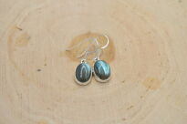Kolczyki z labradorytem wiszące srebro 925 - 12