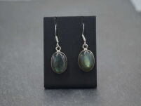 Kolczyki z labradorytem wiszące srebro 925 - 5