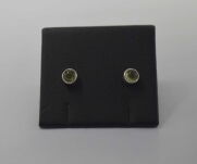 Kolczyki Małe Oliwin Perydot (4 mm) Sztyft Srebro 925 - 5