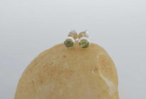 Kolczyki Małe Oliwin Perydot (4 mm) Sztyft Srebro 925 - 8