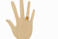 Pierścionek z bursztynem bałtyckim srebro 925 styl retro r.12 - 10