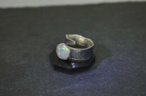 Pierścień Opal Etiopski Wello Srebro 925 Rękodzieło - 10