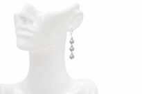 Kolczyki ażurowe wiszące 3 kuleczki lekkie srebro 925 - 9