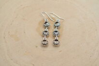 Kolczyki ażurowe wiszące 3 kuleczki lekkie srebro 925 - 5