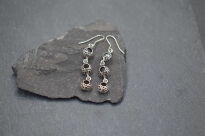 Kolczyki ażurowe wiszące 3 kuleczki lekkie srebro 925 - 6