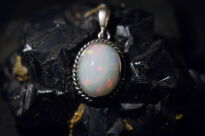 Wisiorek Zawieszka Duży Opal Etiopia Srebro 925 - 6
